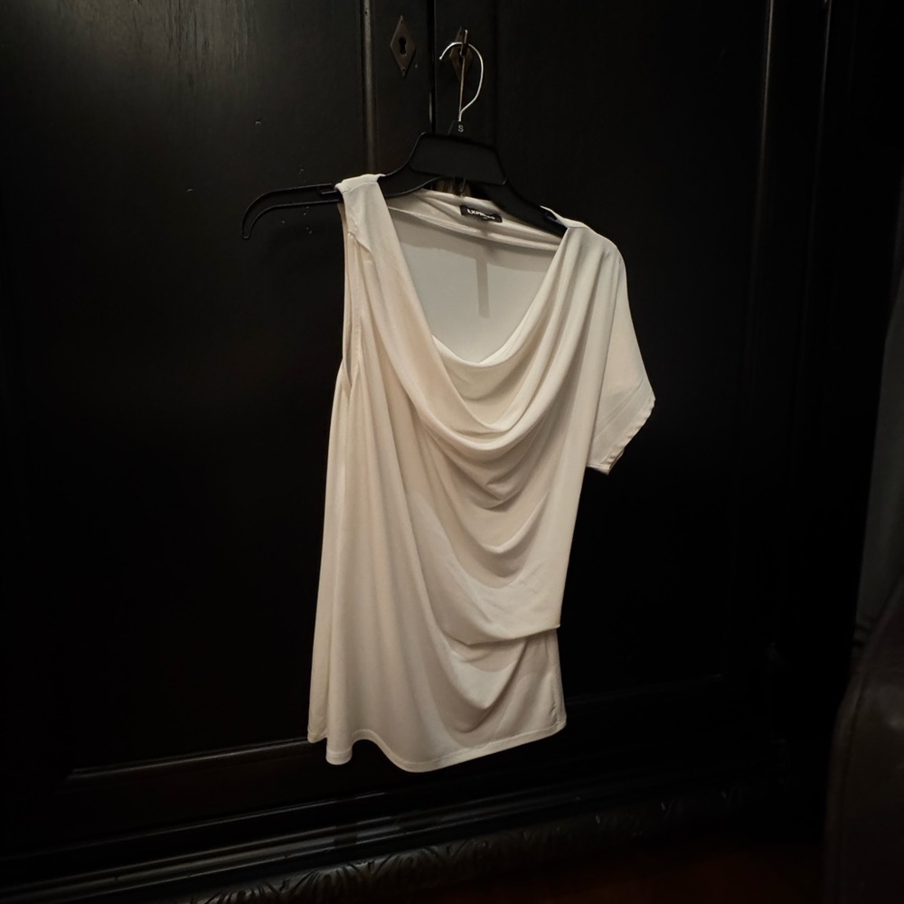 Express women’s Elegant ivory Draped Top